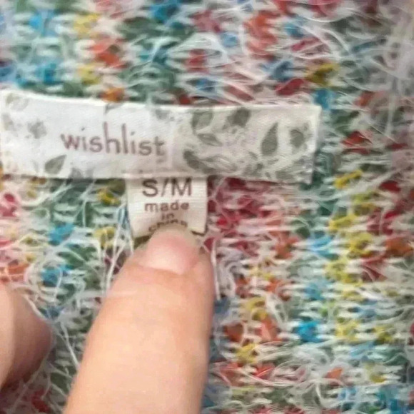 Wishlist oversized eyelash cardigan open front southwest Aztec native American - Picture 6 of 7